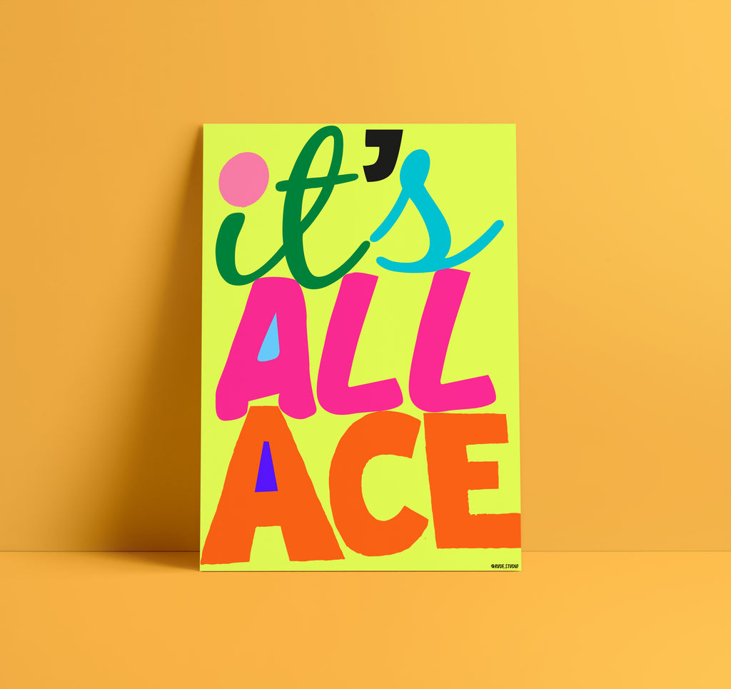 'It's Ace Yellow' Indigo Print.