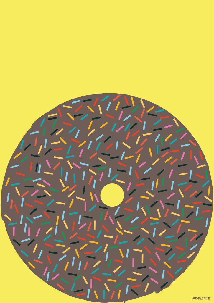 'Donut' Indigo Print.