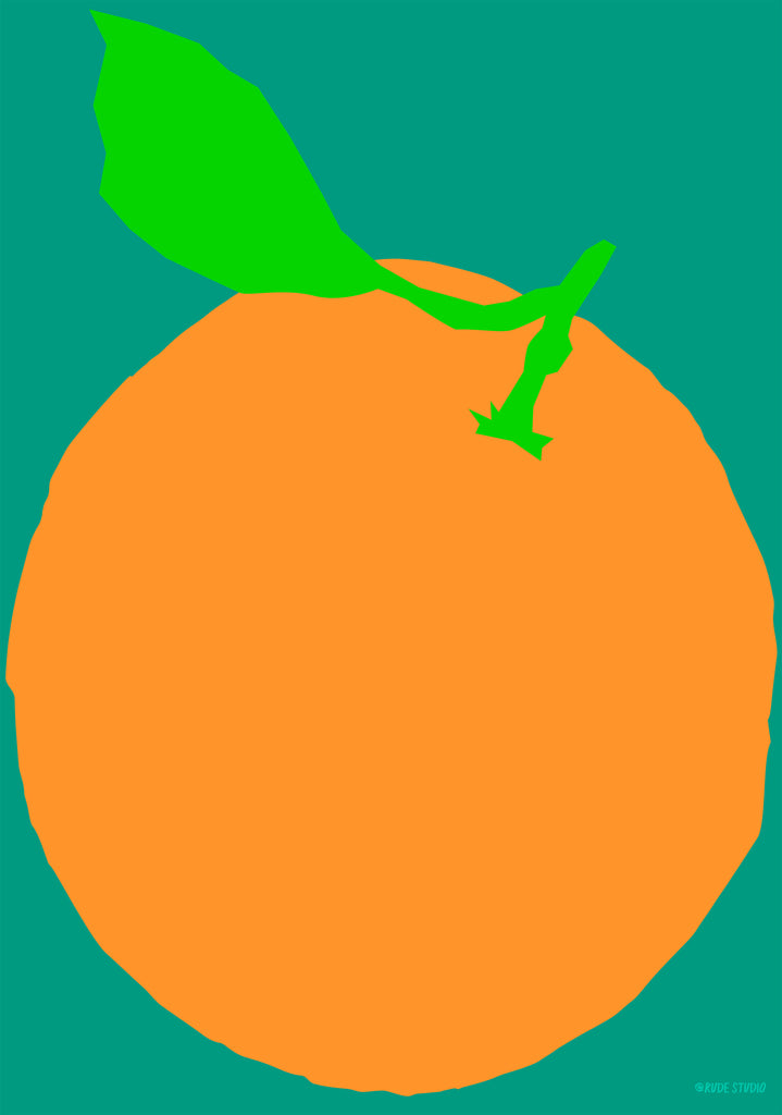 'Orange' Indigo Print.