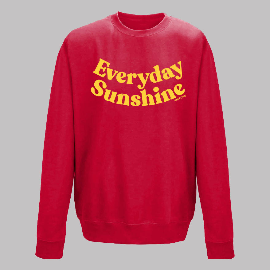 'Everyday Sunshine' Kids Sweat Red.