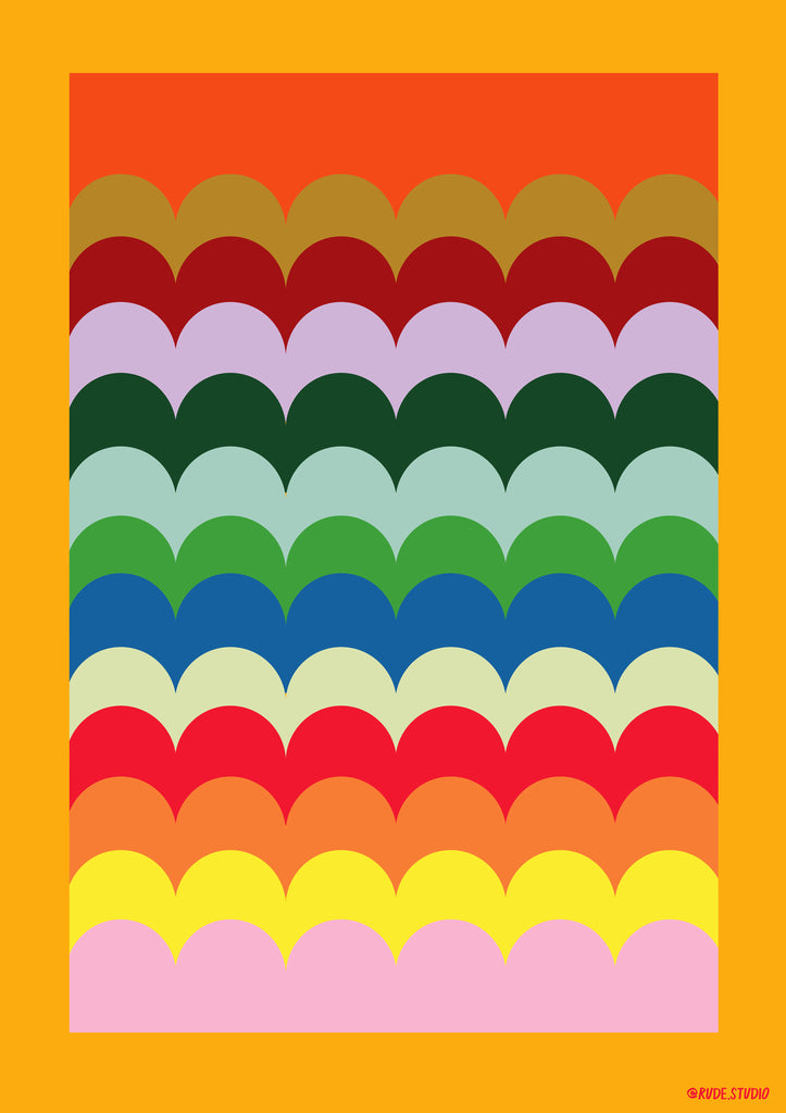 'Coloured Clouds' Giclée Print