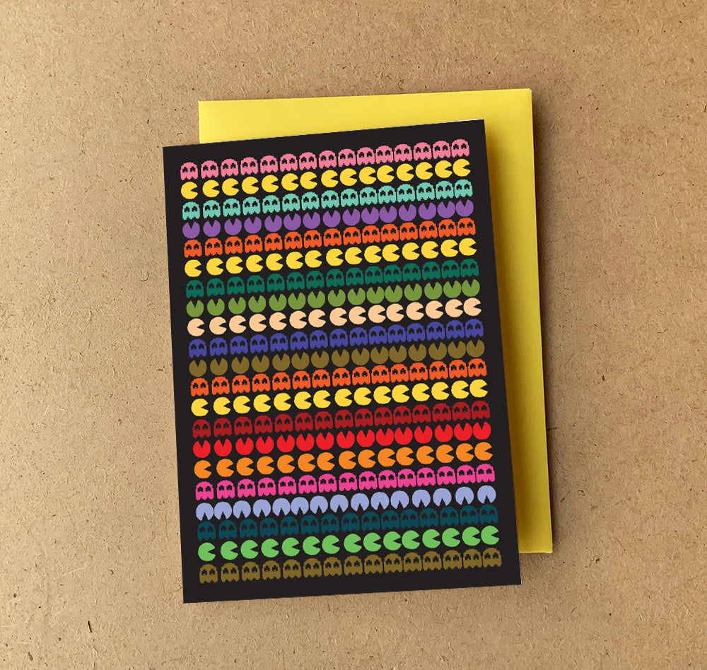 'Pac Man' Greeting Card | RUDE