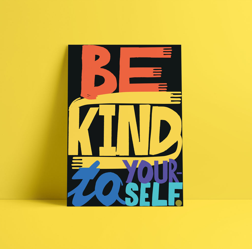 'Be Kind' Indigo Print.