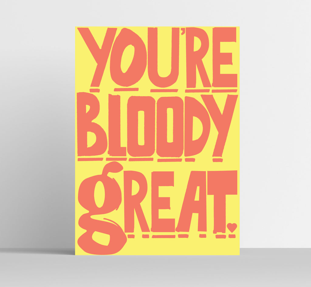 'Bloody Great' Indigo Print.