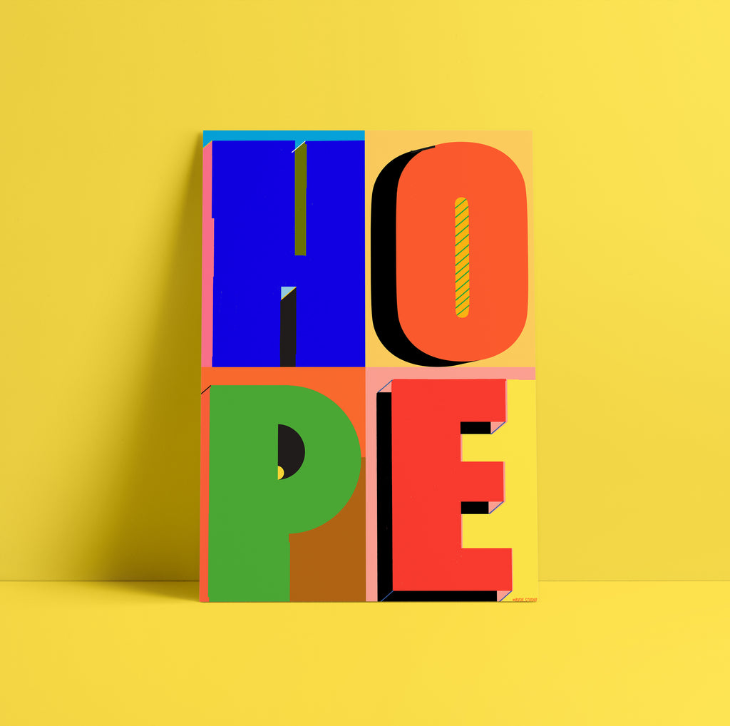 'Hope' Indigo Print.