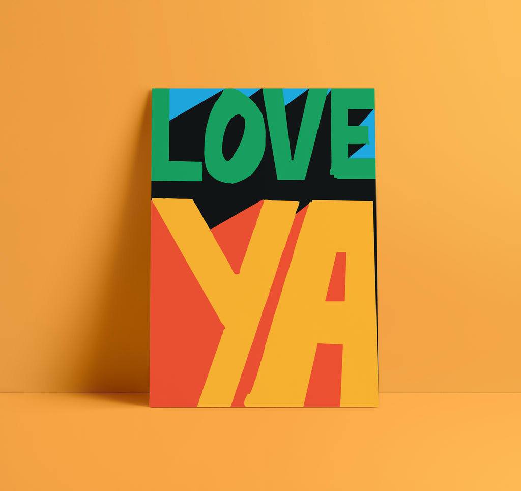 'Love Ya' Indigo Print.