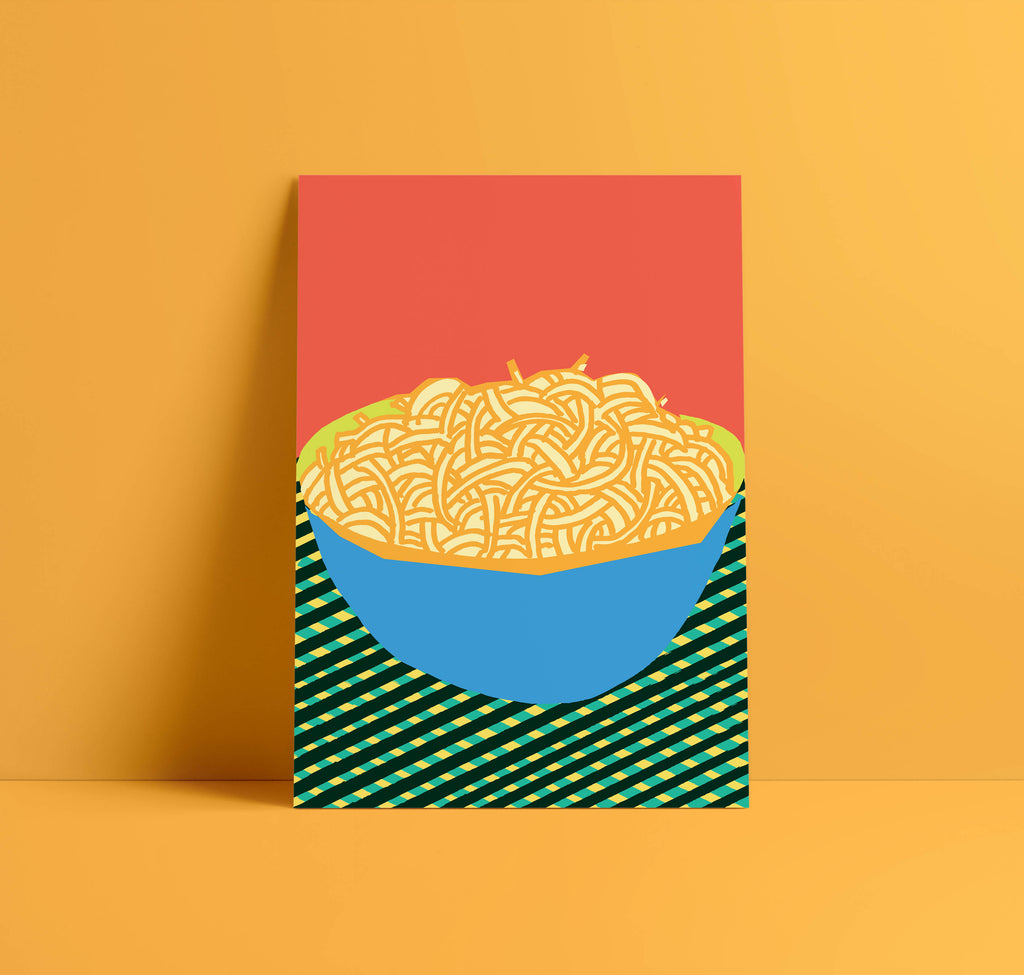 'Spaghetti' Indigo Print.
