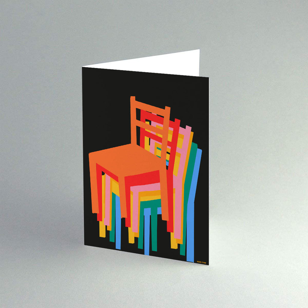 'Stacked Chairs' Greeting Card | RUDE