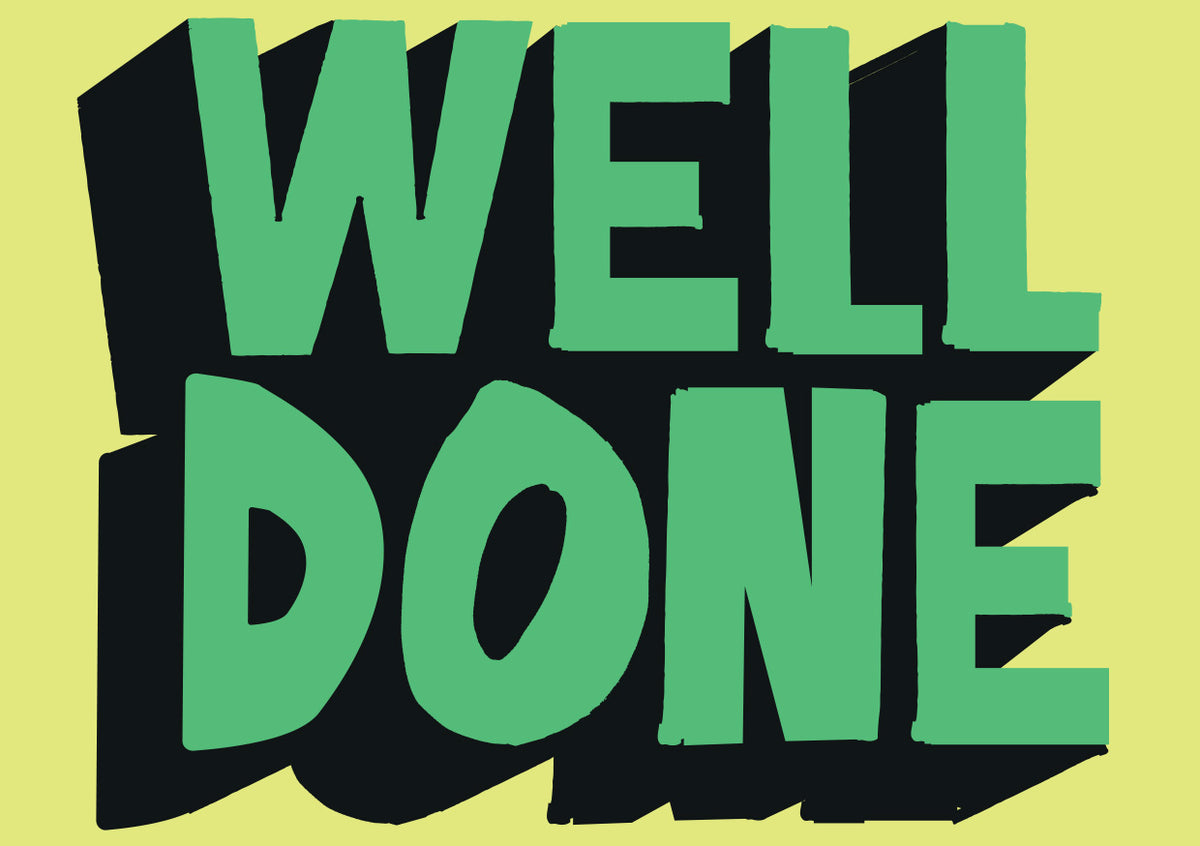 'Well Done' Greeting Card | RUDE