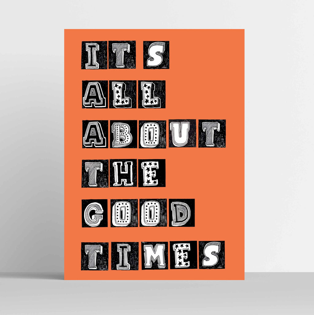 'Good Times' Indigo Print.