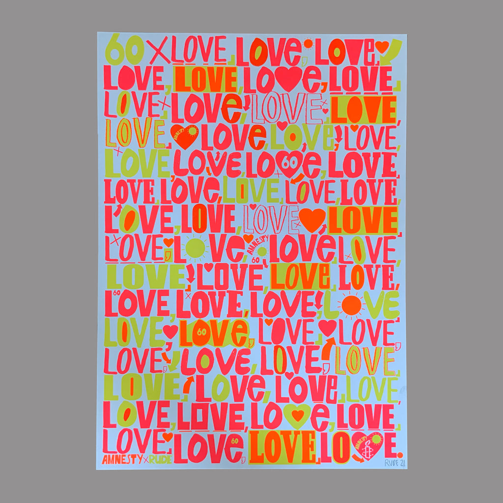 '60 x LOVES' Screen Print.