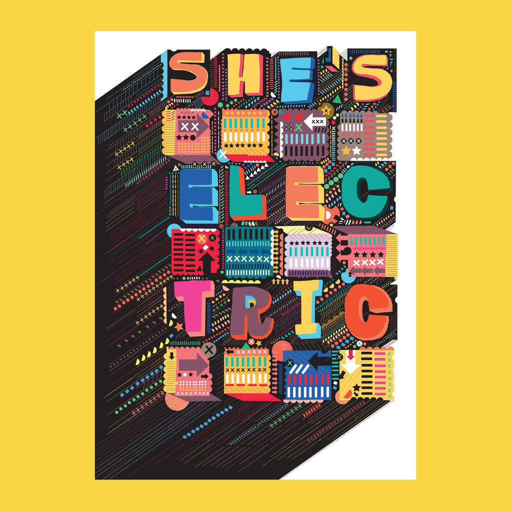 'Electric' Indigo Print.