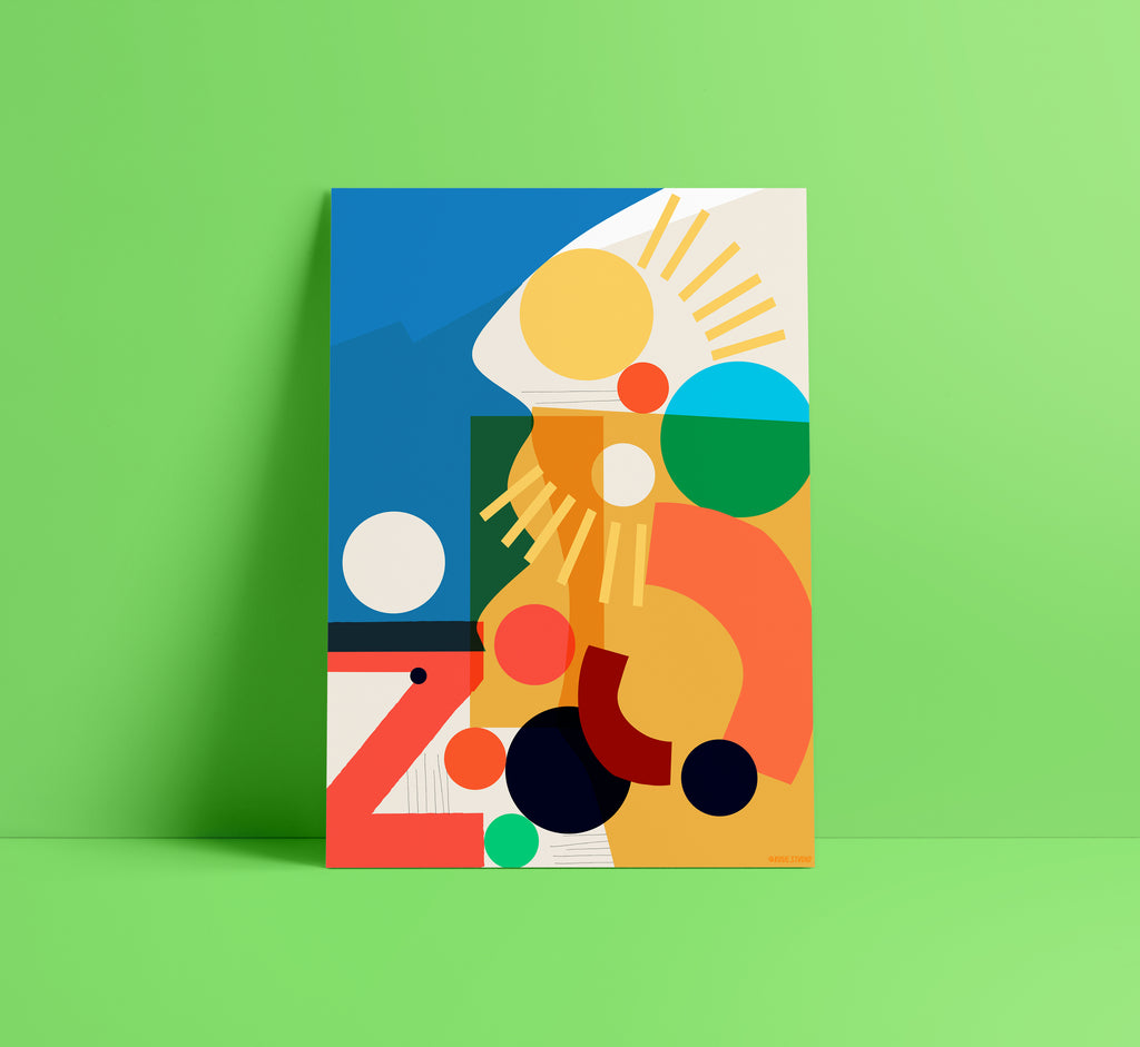 'Z' Indigo Print.