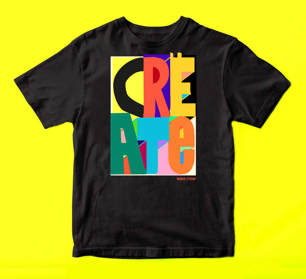 'Create' Black T-Shirt.