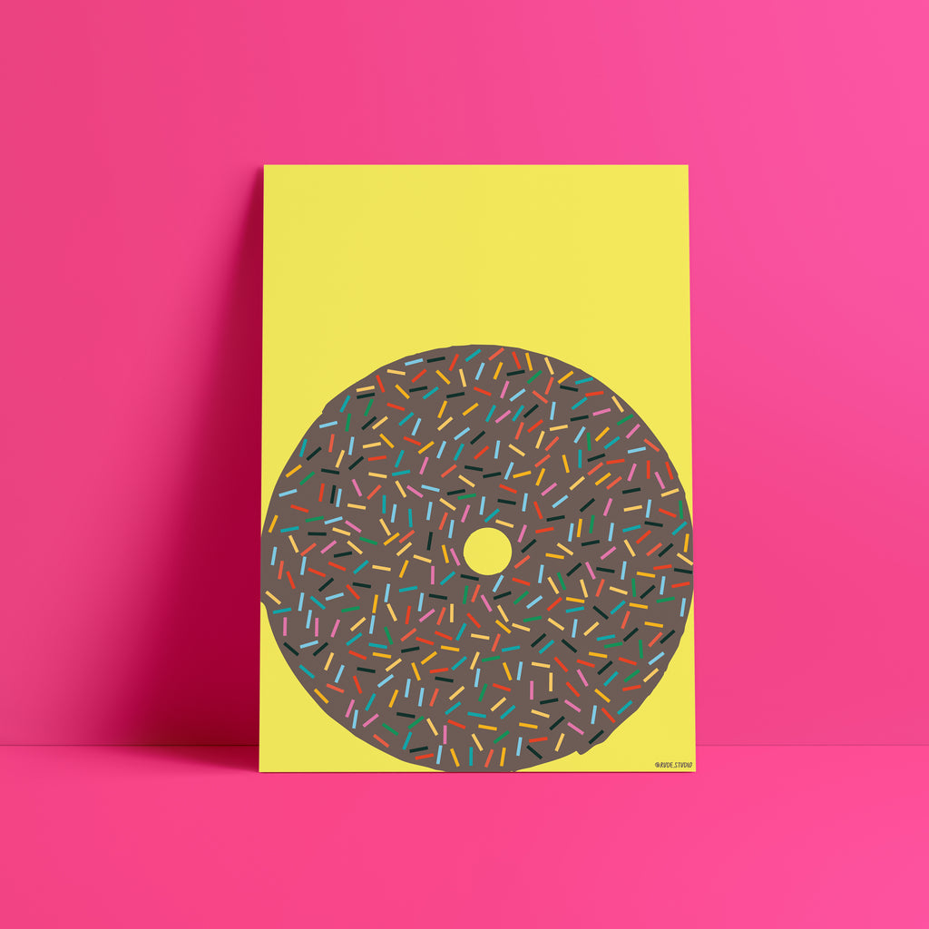 'Donut' Indigo Print.