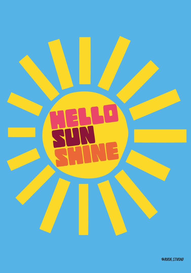 'Hello Sun' Greeting Card | RUDE