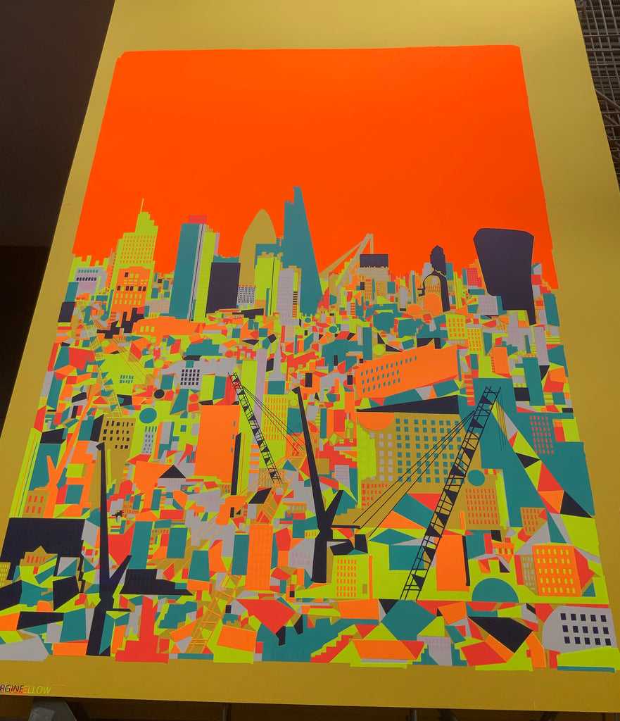 'City Orange' Screen Print
