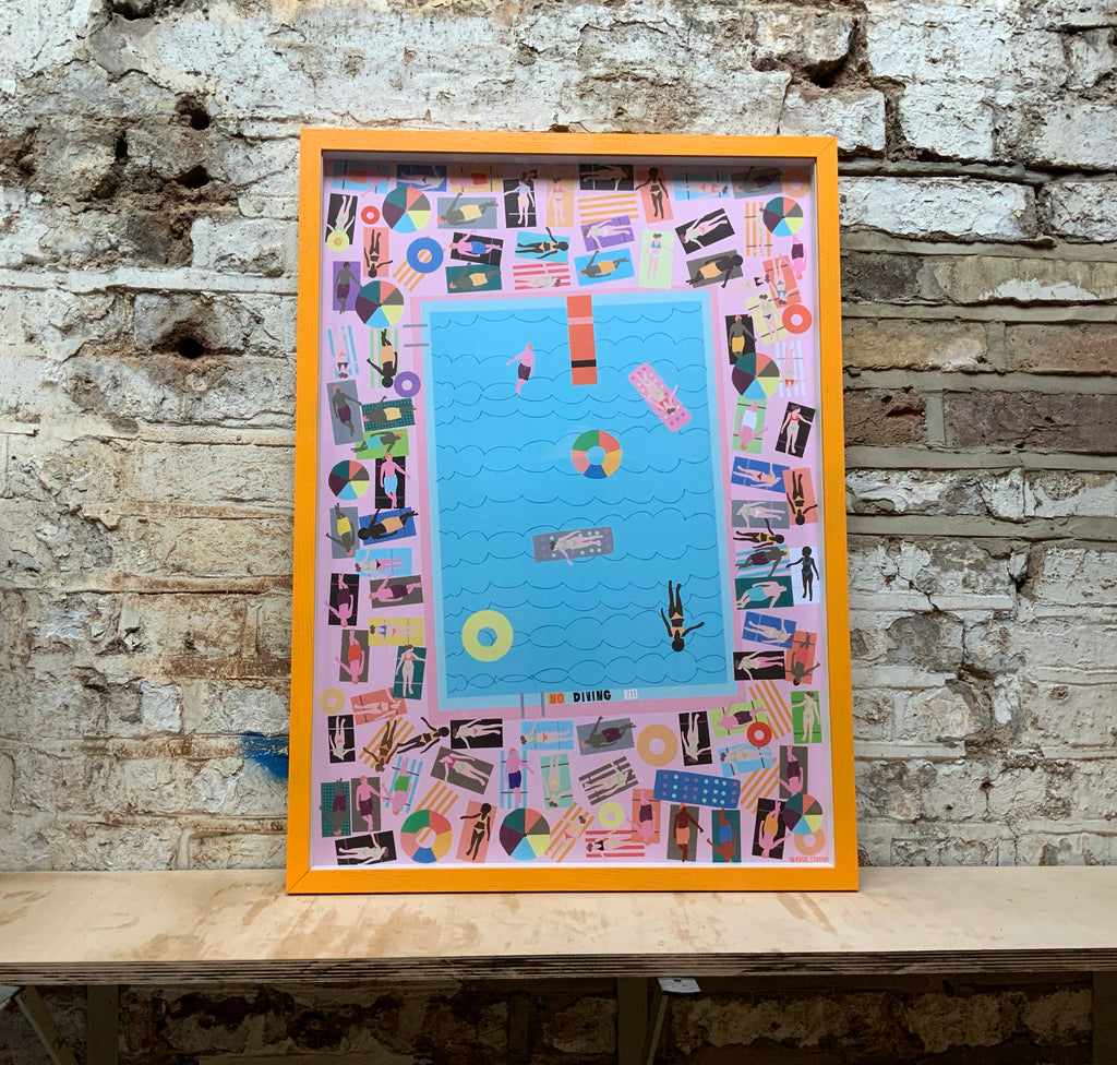 'Pool' Indigo Print.