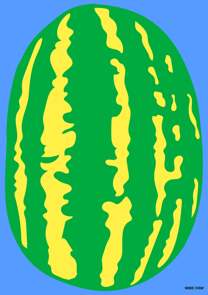 'Melon' Indigo Print.