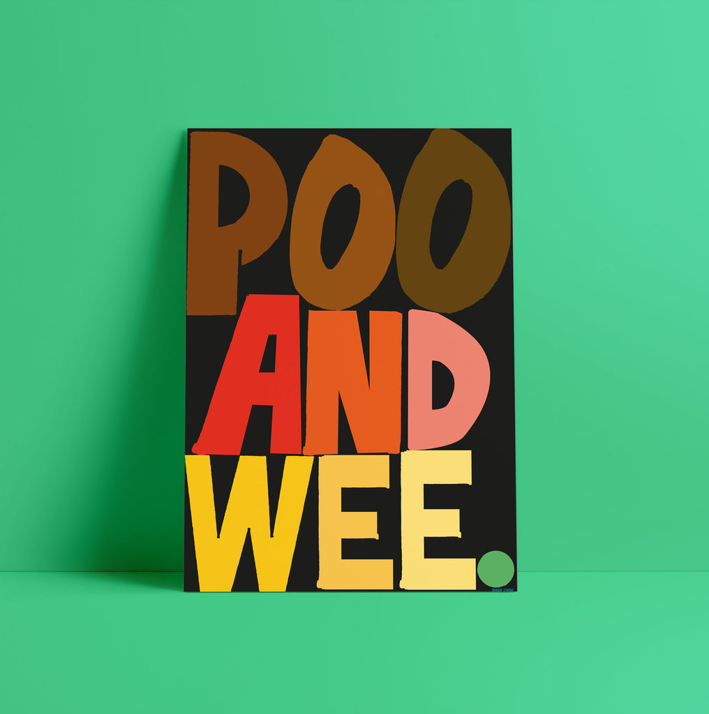 'Poo & Wee' Indigo Print.