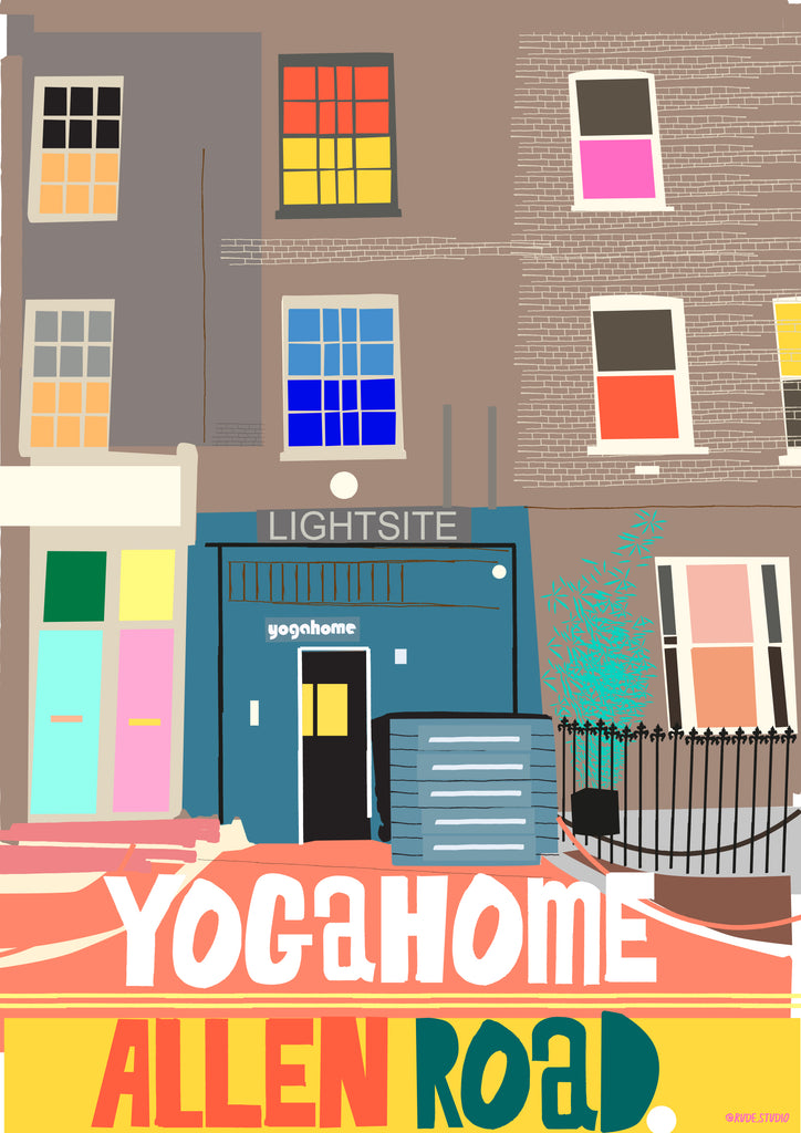 'Yogahome' Indigo Print.