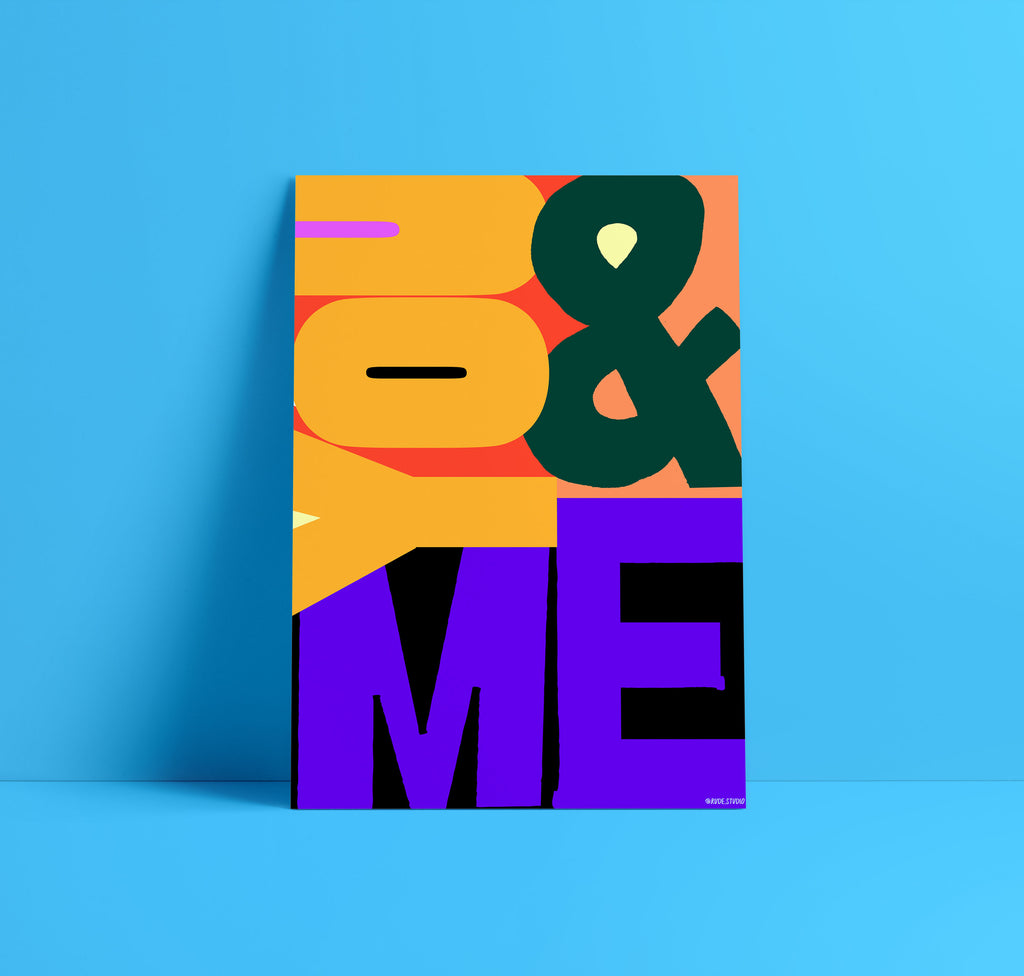 'You & Me' Indigo Print.