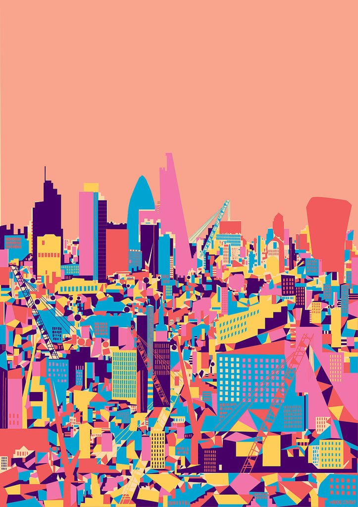 'London City Pink' Giclée Print