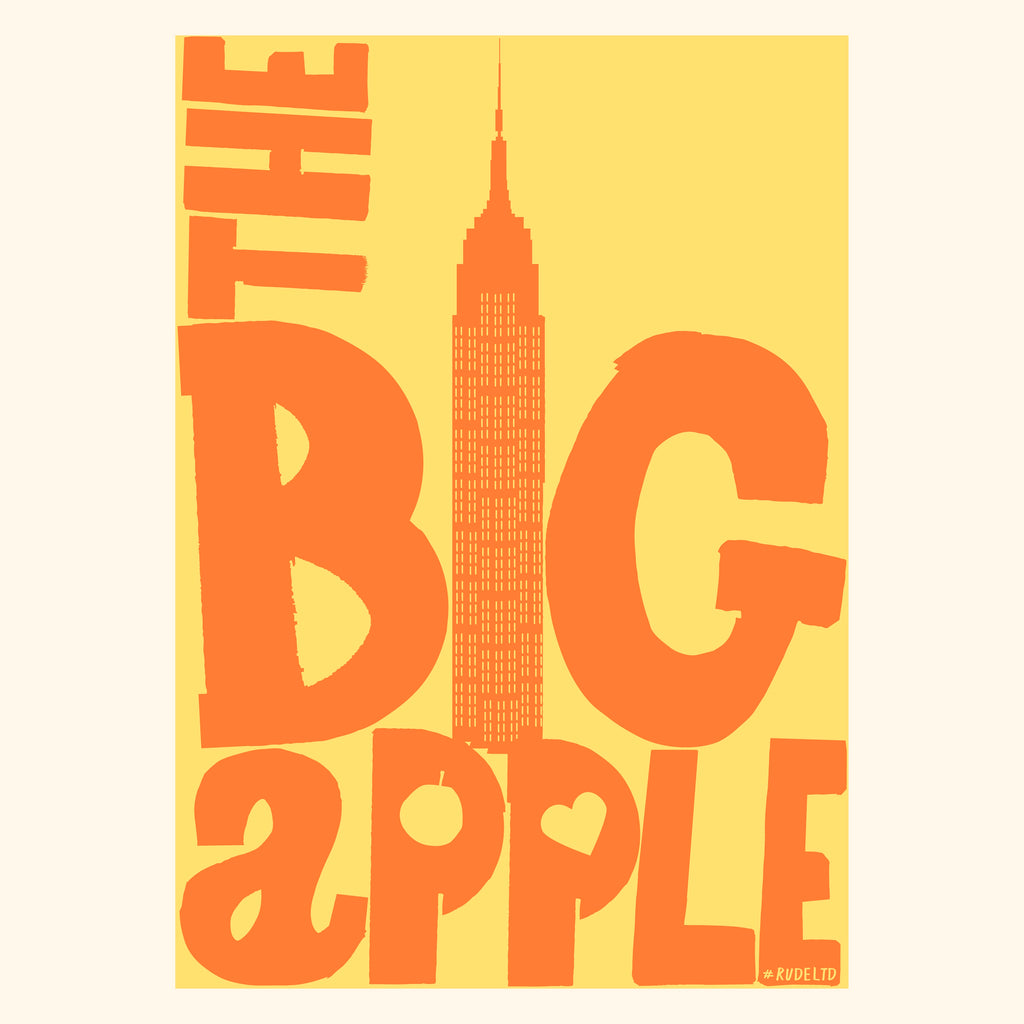 'Big Apple' Indigo Print.